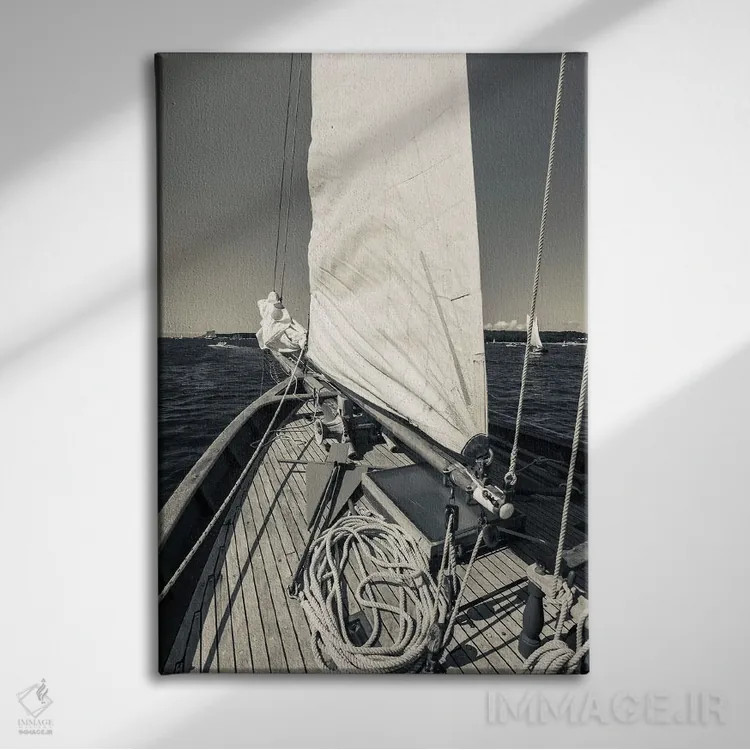 تابلو دکوراتیو Massachusetts, Cape Ann, Gloucester, schooner sails,آمریک… اثر والتر بیبیکوف - نمای روبهرو روی دیوار