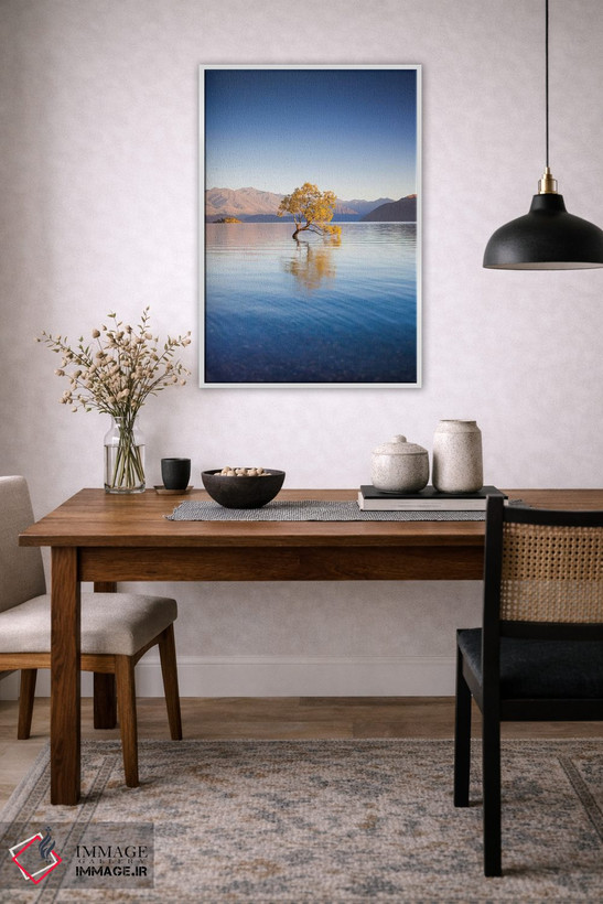 تابلو دکوراتیو South Island, Otago, Wanaka, Lake Wanaka, solitary tree… اثر والتر بیبیکوف - D4W