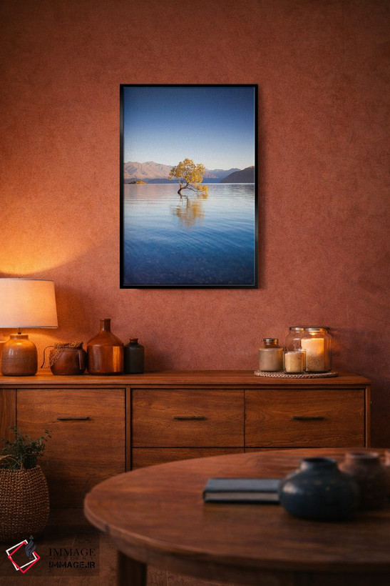 تابلو دکوراتیو South Island, Otago, Wanaka, Lake Wanaka, solitary tree… اثر والتر بیبیکوف - D6B