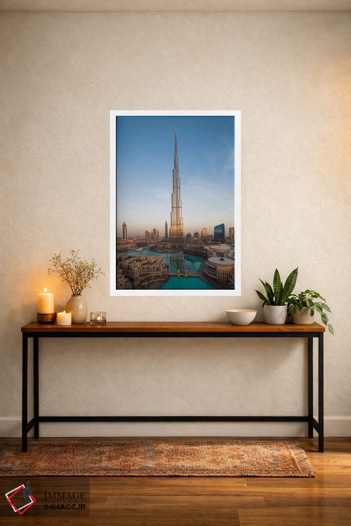 تابلو دکوراتیو Downtown Dubai. Cityscape with Burj Khalifa.,امارات، مرکز… اثر والتر بیبیکوف - D3W