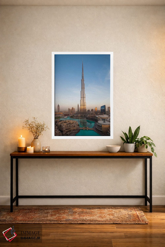 تابلو دکوراتیو Downtown Dubai. Cityscape with Burj Khalifa.,امارات، مرکز… اثر والتر بیبیکوف - D3W