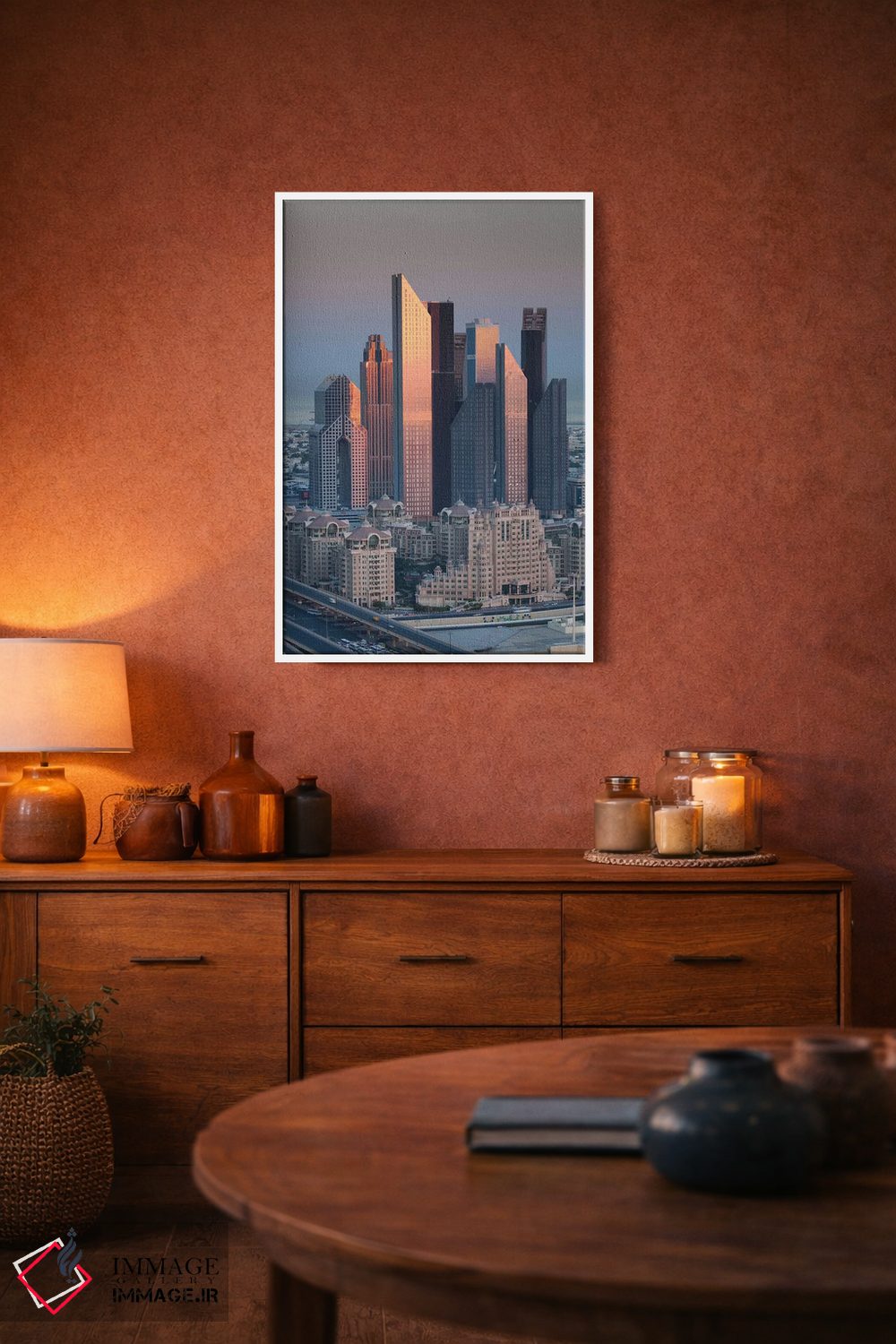 تابلو دکوراتیو Downtown Dubai. Skyscrapers on Sheikh Zayed Road from dow… اثر والتر بیبیکوف - D2W