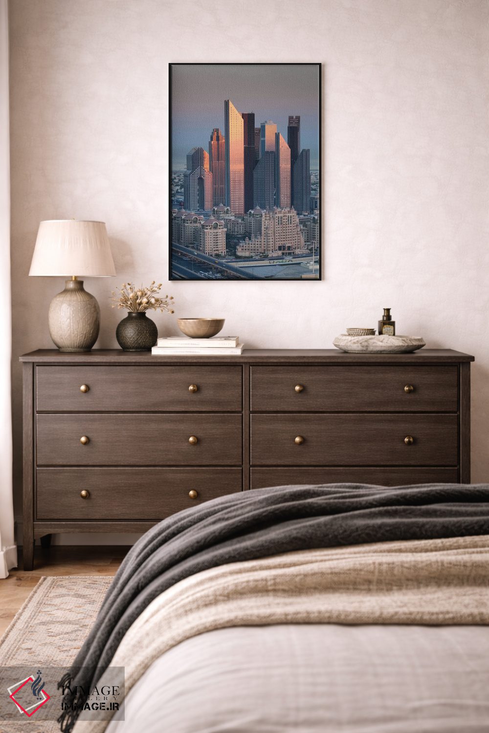 تابلو دکوراتیو Downtown Dubai. Skyscrapers on Sheikh Zayed Road from dow… اثر والتر بیبیکوف - D4B