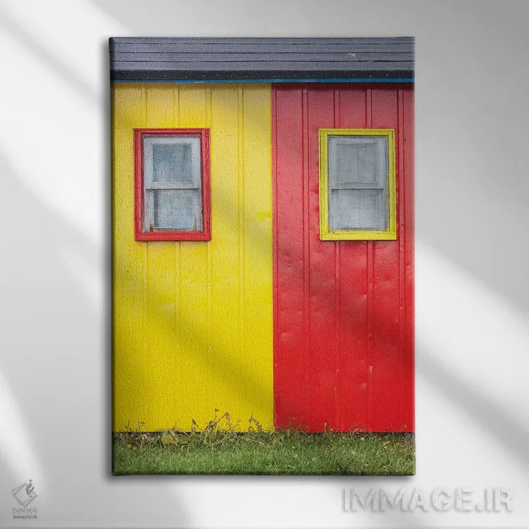 تابلو دکوراتیو Quebec, Saint-Ulric, colorful motel detail,کانادا، کبک، س… اثر والتر بیبیکوف - نمای روبهرو روی دیوار