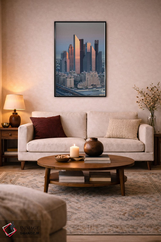تابلو دکوراتیو Downtown Dubai. Skyscrapers on Sheikh Zayed Road from dow… اثر والتر بیبیکوف - D5B