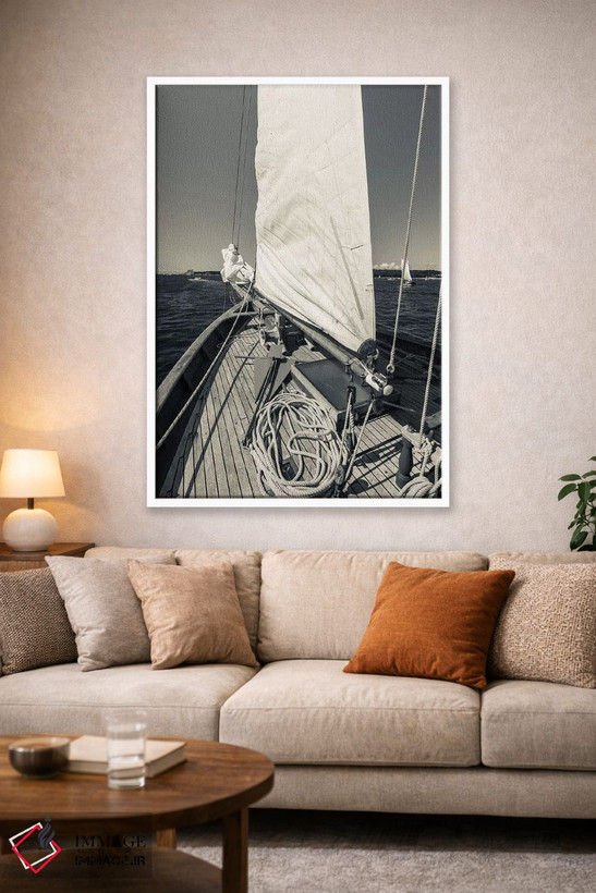 تابلو دکوراتیو Massachusetts, Cape Ann, Gloucester, schooner sails,آمریک… اثر والتر بیبیکوف - D1W
