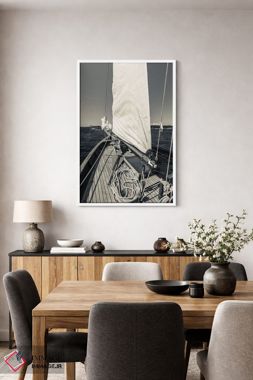 تابلو دکوراتیو Massachusetts, Cape Ann, Gloucester, schooner sails,آمریک… اثر والتر بیبیکوف - D4W