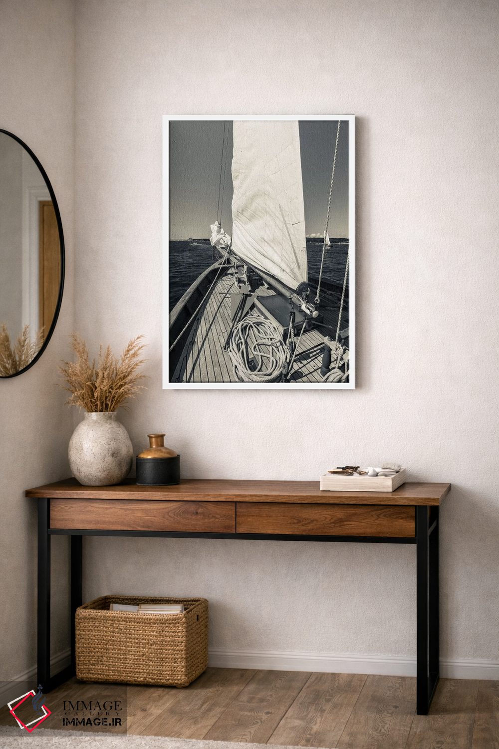 تابلو دکوراتیو Massachusetts, Cape Ann, Gloucester, schooner sails,آمریک… اثر والتر بیبیکوف - D3W