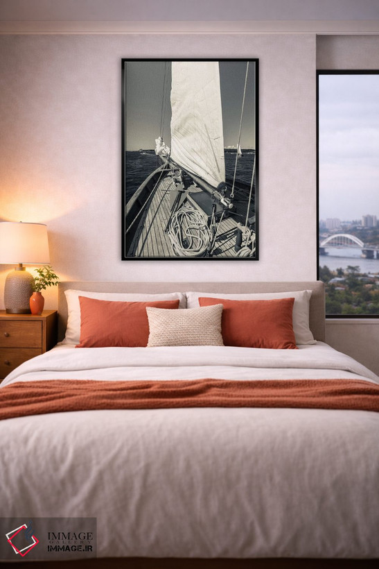 تابلو دکوراتیو Massachusetts, Cape Ann, Gloucester, schooner sails,آمریک… اثر والتر بیبیکوف - D5B