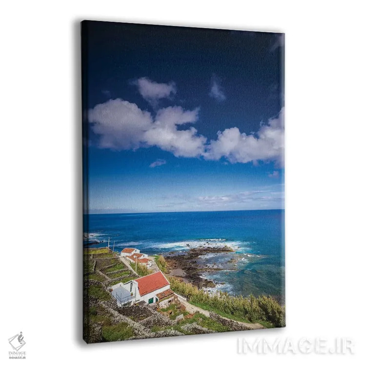 تابلو دکوراتیو Azores, Santa Maria Island, Maia. Elevated view of town a… اثر والتر بیبیکوف - نمای پرسپکتیو محصول