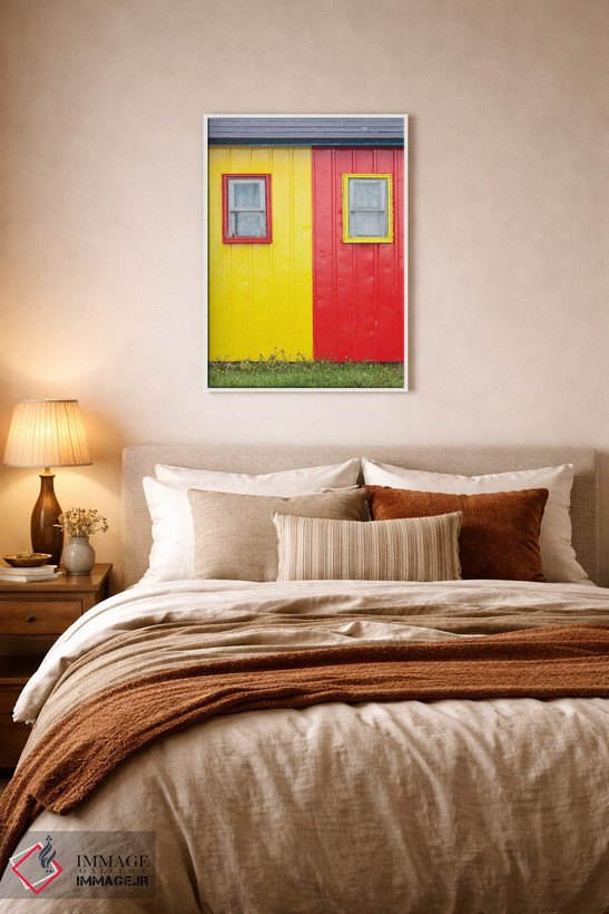 تابلو دکوراتیو Quebec, Saint-Ulric, colorful motel detail,کانادا، کبک، س… اثر والتر بیبیکوف - D5W