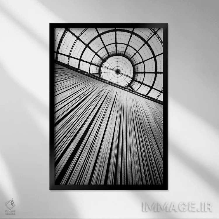 تابلو دکوراتیو Galleria Vittorio Emanuele II, Milan, Lombardy Region, It… اثر والتر بیبیکوف - نمای قابدار مشکی