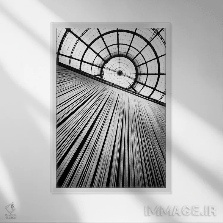 تابلو دکوراتیو Galleria Vittorio Emanuele II, Milan, Lombardy Region, It… اثر والتر بیبیکوف - نمای قابدار سفید