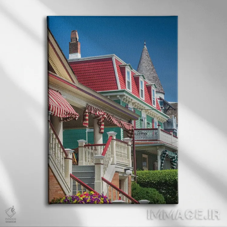 تابلو دکوراتیو New Jersey, Cape May. Victorian house detail.,آمریکا، نیو… اثر والتر بیبیکوف - نمای روبهرو روی دیوار