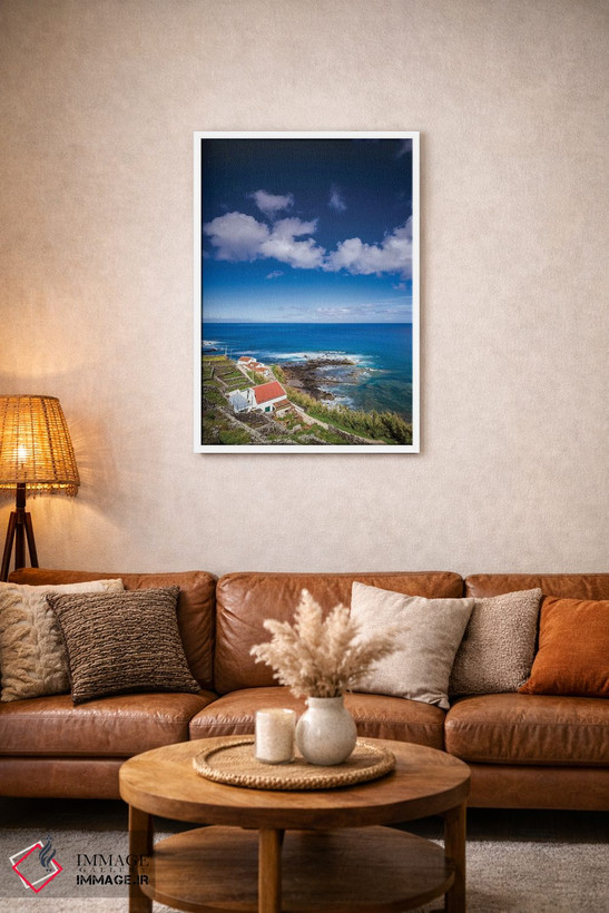 تابلو دکوراتیو Azores, Santa Maria Island, Maia. Elevated view of town a… اثر والتر بیبیکوف - D2W