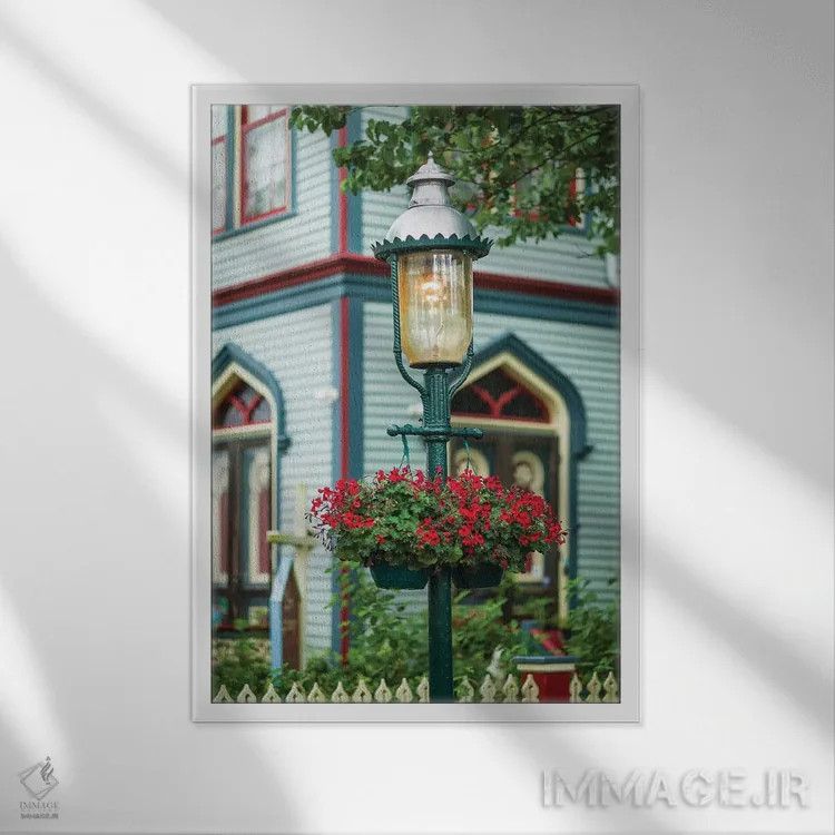 تابلو دکوراتیو New Jersey, Cape May. Victorian house detail.,آمریکا، نیو… اثر والتر بیبیکوف - نمای قابدار سفید