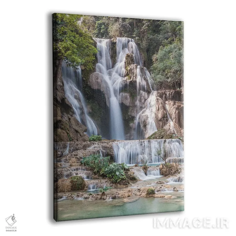 تابلو دکوراتیو Luang Prabang. Tat Kuang Si Waterfall.,لائوس، لوانگ پرابا… اثر والتر بیبیکوف - نمای پرسپکتیو محصول
