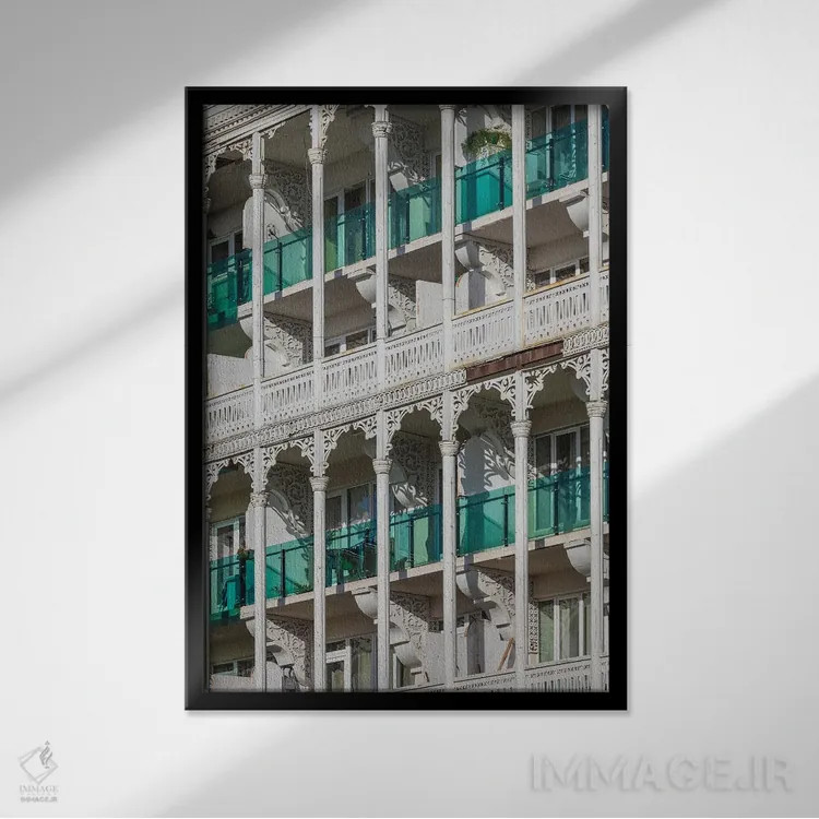 تابلو دکوراتیو Kakheti, Telavi. Erekle Meoris Street.,گرجستان، کاختی، تل… اثر والتر بیبیکوف - نمای قابدار مشکی
