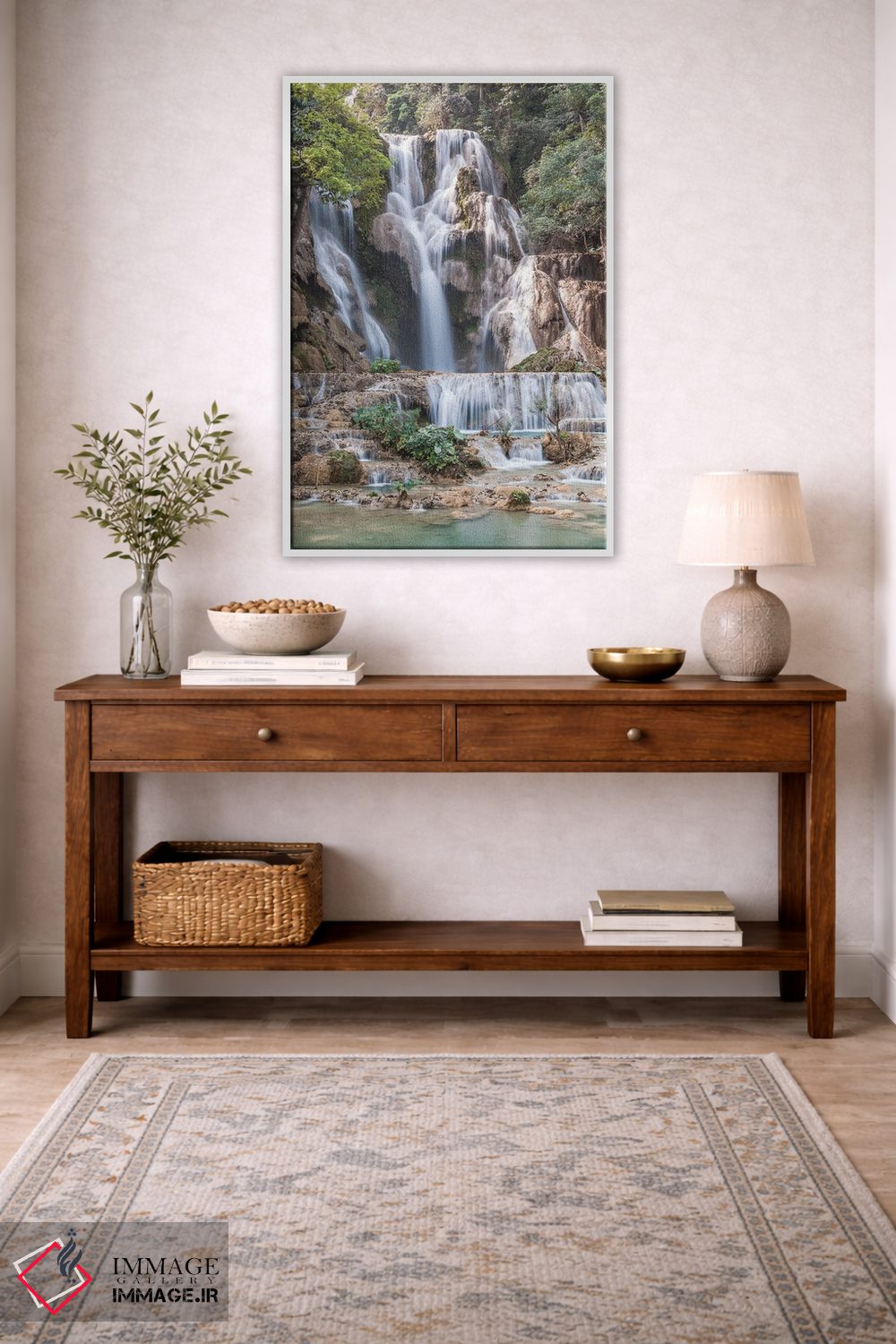 تابلو دکوراتیو Luang Prabang. Tat Kuang Si Waterfall.,لائوس، لوانگ پرابا… اثر والتر بیبیکوف - D3W