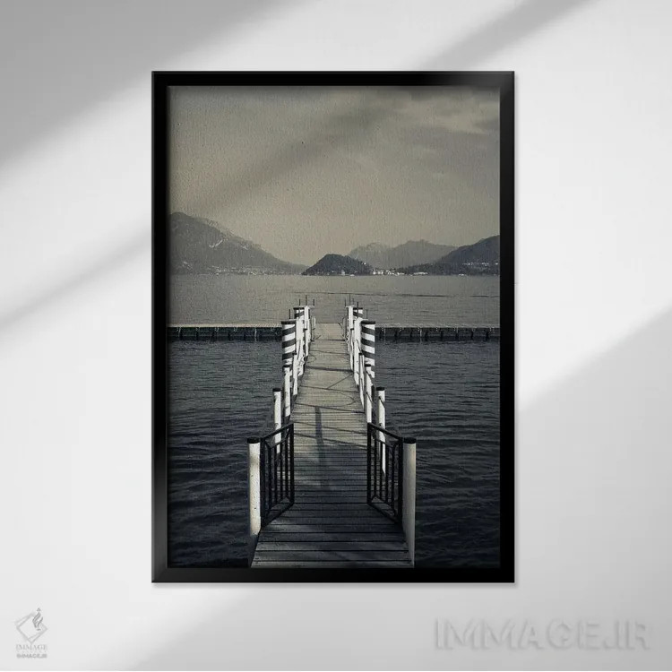 تابلو دکوراتیو Lake Como, Lombardy Region, Italy,بلجیو از منظره مناجیو… اثر والتر بیبیکوف - نمای قابدار مشکی