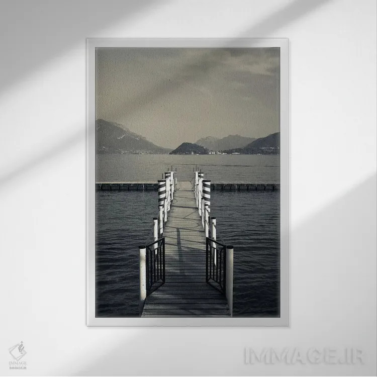 تابلو دکوراتیو Lake Como, Lombardy Region, Italy,بلجیو از منظره مناجیو… اثر والتر بیبیکوف - نمای قابدار سفید