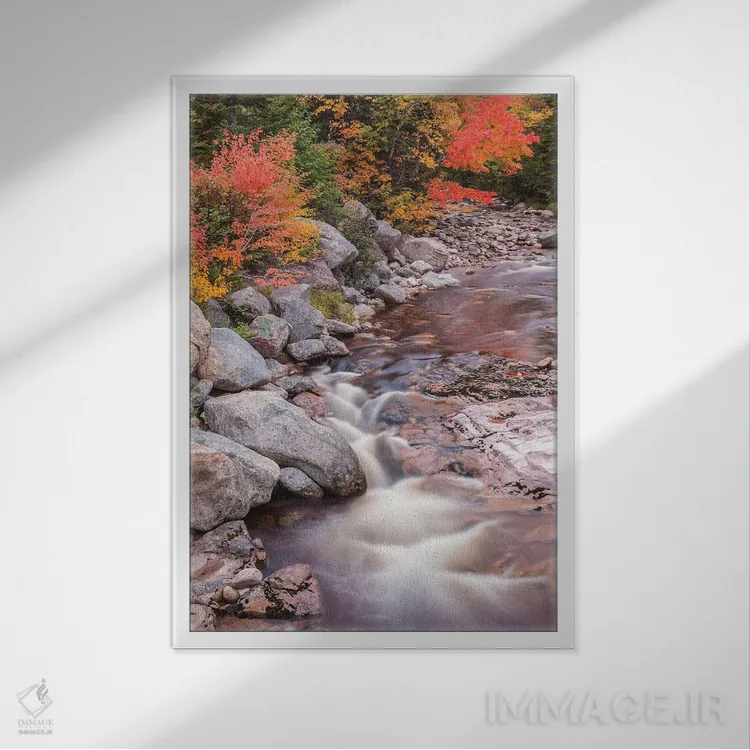 تابلو دکوراتیو Nova Scotia, Cabot Trail. Neils Harbour, Cape Breton High… اثر والتر بیبیکوف - نمای قابدار سفید