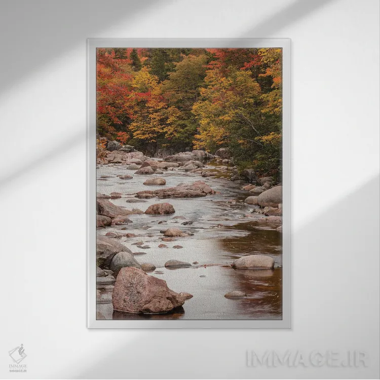 تابلو دکوراتیو Nova Scotia, Cabot Trail. Neils Harbour, Cape Breton High… اثر والتر بیبیکوف - نمای قابدار سفید