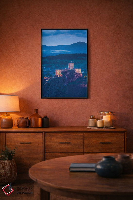 تابلو دکوراتیو Akhaltsikhe. Town view with Rabati Fortress.,گرجستان، آخا… اثر والتر بیبیکوف - D5B