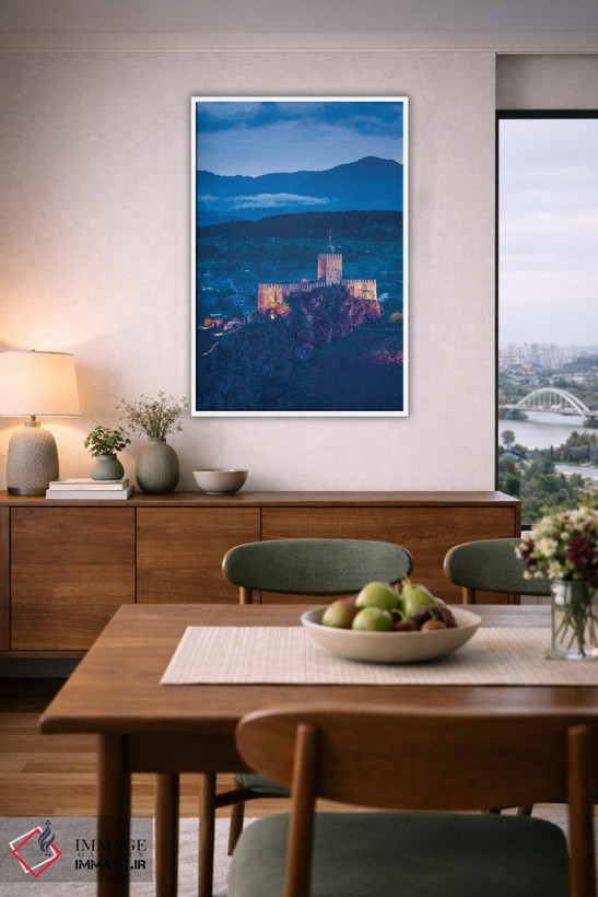 تابلو دکوراتیو Akhaltsikhe. Town view with Rabati Fortress.,گرجستان، آخا… اثر والتر بیبیکوف - D6W