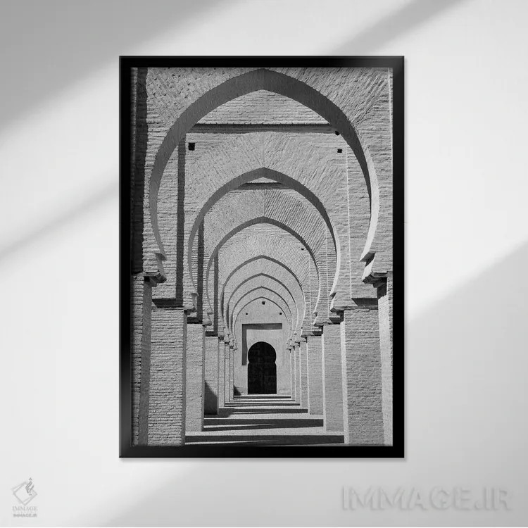 تابلو دکوراتیو Tinmel Mosque, Tinmel, Al Haouz Province, Marrakesh-Safi… اثر والتر بیبیکوف - نمای قابدار مشکی