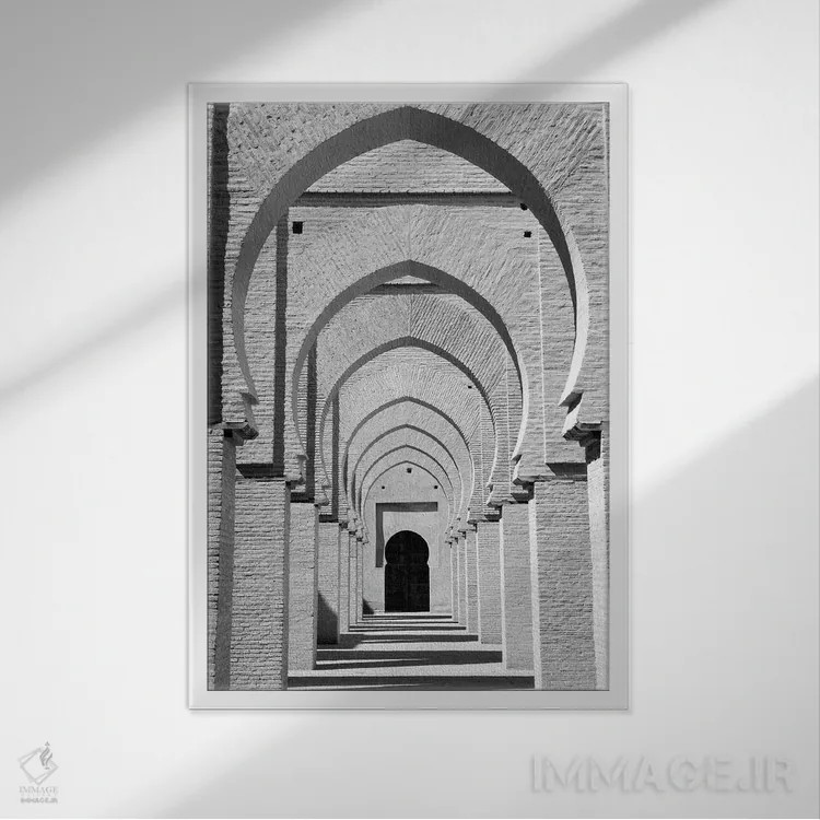تابلو دکوراتیو Tinmel Mosque, Tinmel, Al Haouz Province, Marrakesh-Safi… اثر والتر بیبیکوف - نمای قابدار سفید