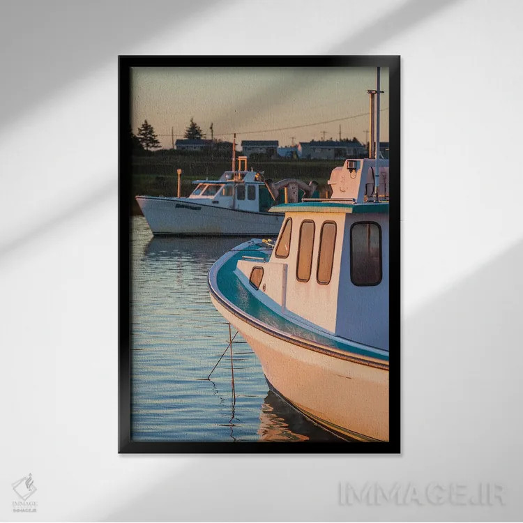 تابلو دکوراتیو Prince Edward Island, Malpeque. Small fishing harbor.,کان… اثر والتر بیبیکوف - نمای قابدار مشکی