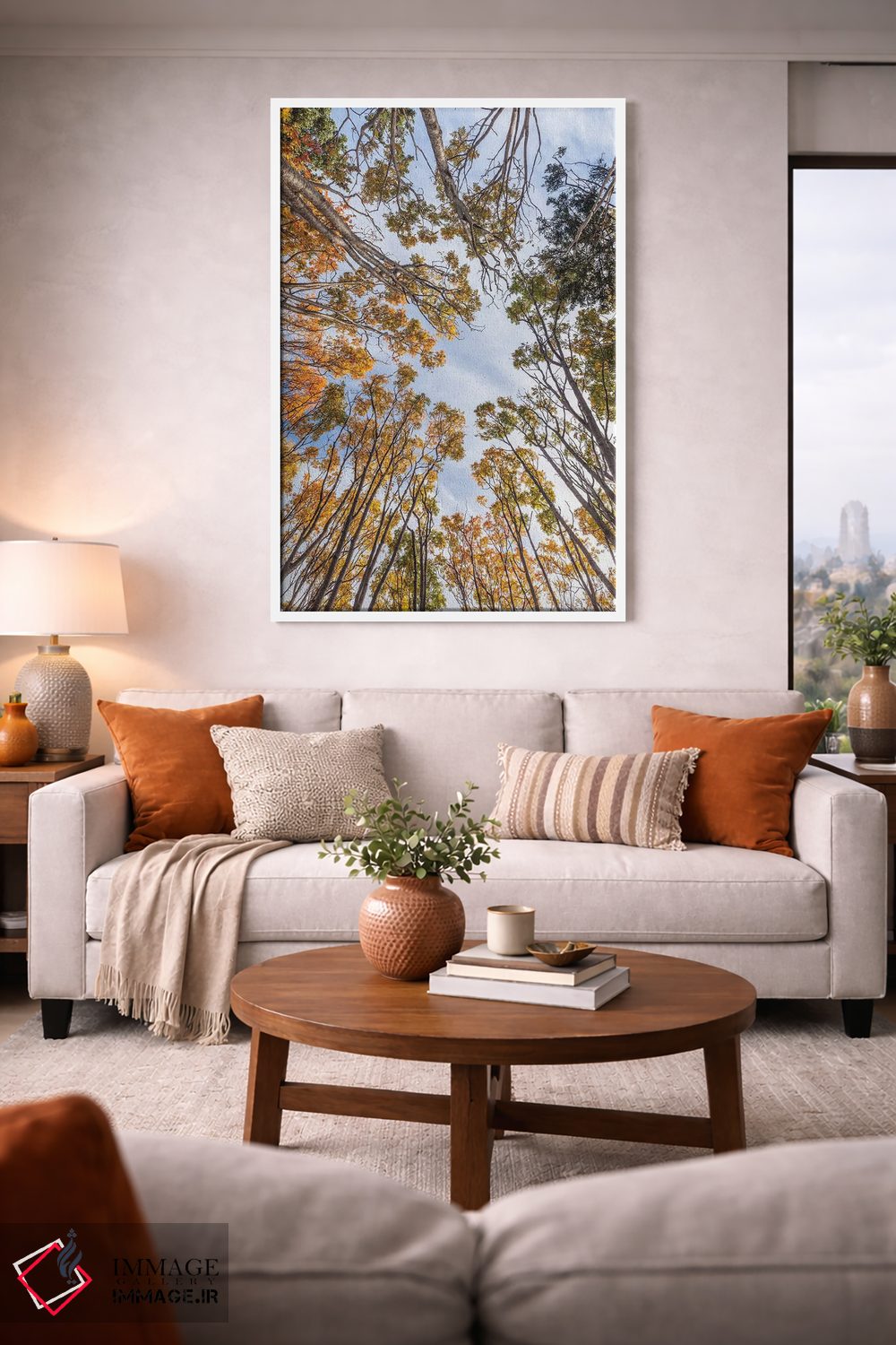 تابلو دکوراتیو Nova Scotia, Walton. Trees in autumn.,کانادا، نواسکوشیا… اثر والتر بیبیکوف - D1W