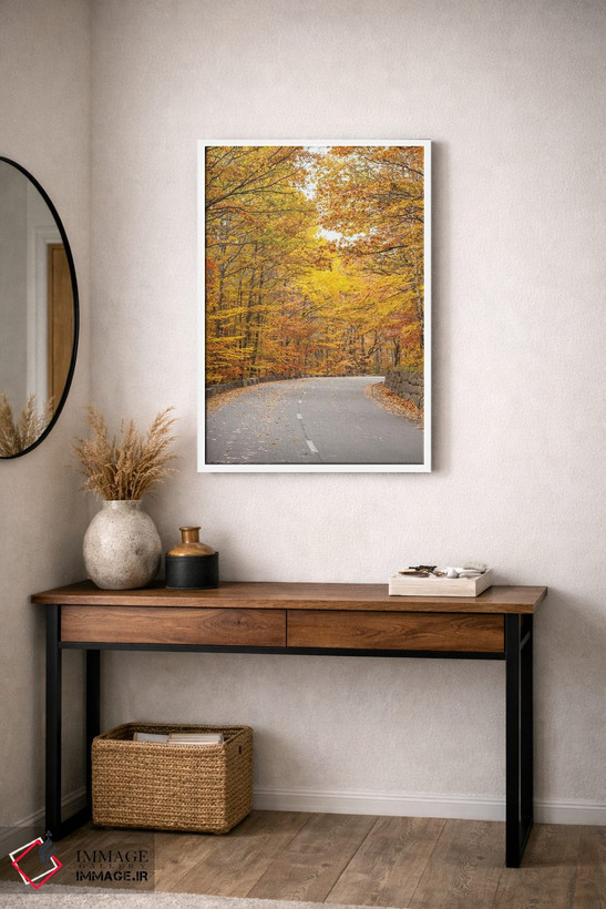 تابلو دکوراتیو Maine, Mt. Desert Island. Acadia National Park road.,آمری… اثر والتر بیبیکوف - D4W
