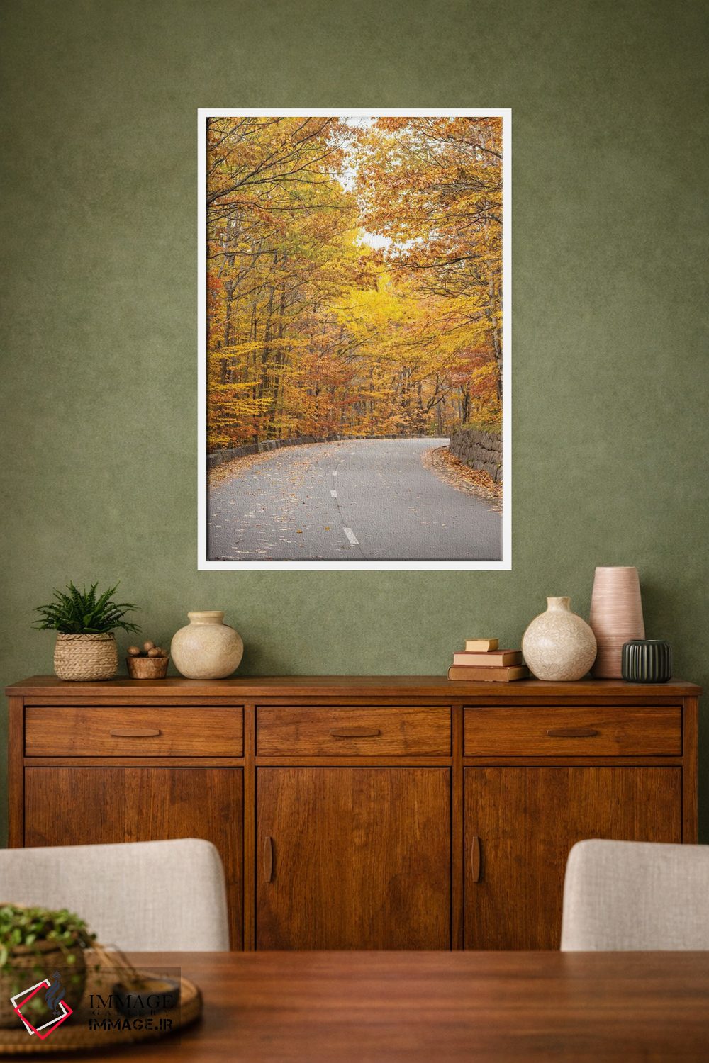 تابلو دکوراتیو Maine, Mt. Desert Island. Acadia National Park road.,آمری… اثر والتر بیبیکوف - D2W