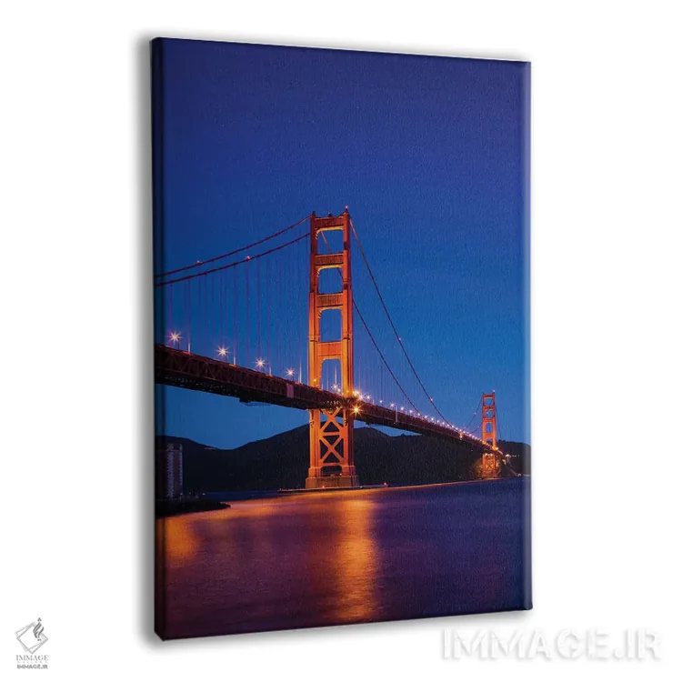 تابلو دکوراتیو San Francisco, California, USA,پل گلدن گیت در شب، سان فرا… اثر والتر بیبیکوف - نمای پرسپکتیو محصول