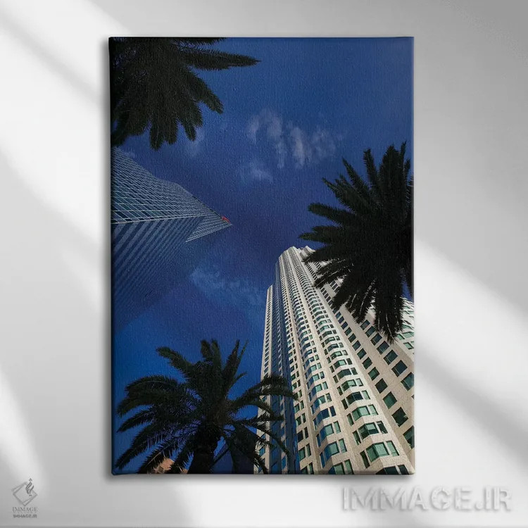 تابلو دکوراتیو US Bank Tower & Citigroup Center , Los Angeles, Californi… اثر والتر بیبیکوف - نمای روبهرو روی دیوار