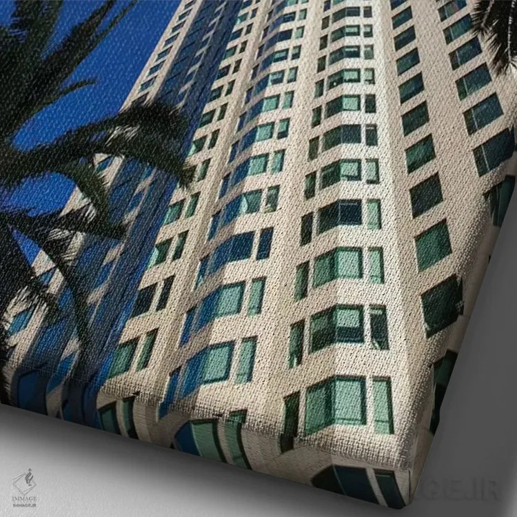 تابلو دکوراتیو US Bank Tower & Citigroup Center , Los Angeles, Californi… اثر والتر بیبیکوف - نمای نزدیک بافت بوم