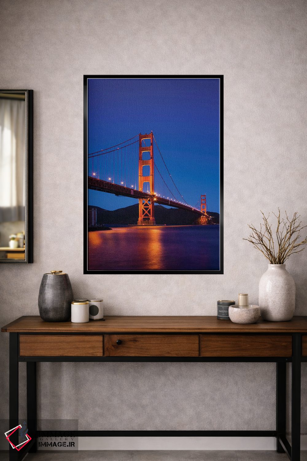 تابلو دکوراتیو San Francisco, California, USA,پل گلدن گیت در شب، سان فرا… اثر والتر بیبیکوف - D2B