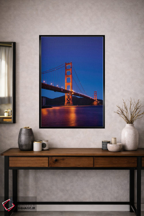 تابلو دکوراتیو San Francisco, California, USA,پل گلدن گیت در شب، سان فرا… اثر والتر بیبیکوف - D2B