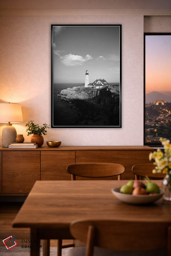 تابلو دکوراتیو Cape Elizabeth, Cumberland County, Maine, USA,فانوس دریای… اثر والتر بیبیکوف - D3B