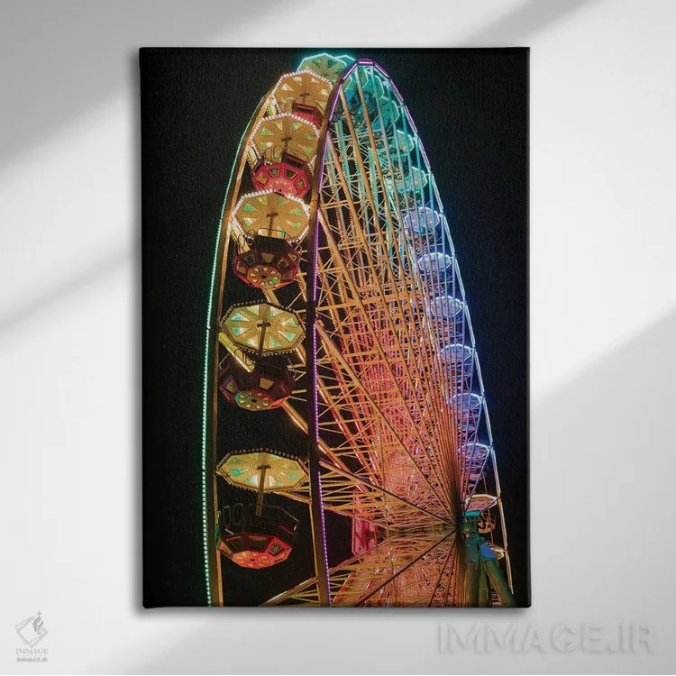 تابلو دکوراتیو Antwerp. Steenplein, Antwerp ferris wheel,بلژیک، آنتورپ.… اثر والتر بیبیکوف - نمای روبهرو روی دیوار