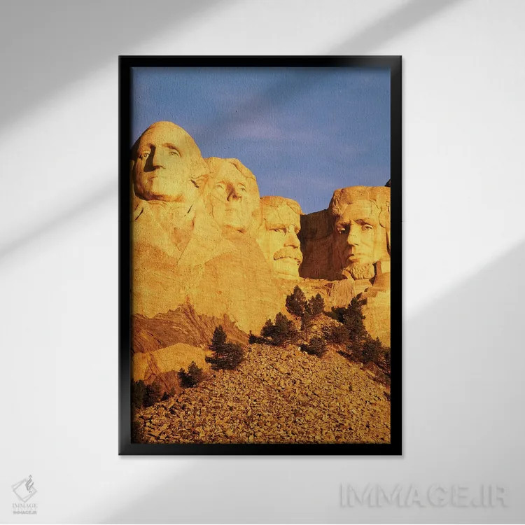 تابلو دکوراتیو Pennington County, South Dakota, USA,نخستین نور بر فراز ی… اثر والتر بیبیکوف - نمای قابدار مشکی