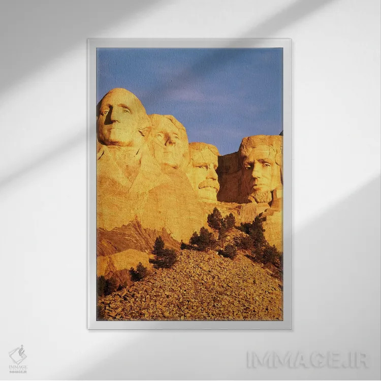 تابلو دکوراتیو Pennington County, South Dakota, USA,نخستین نور بر فراز ی… اثر والتر بیبیکوف - نمای قابدار سفید