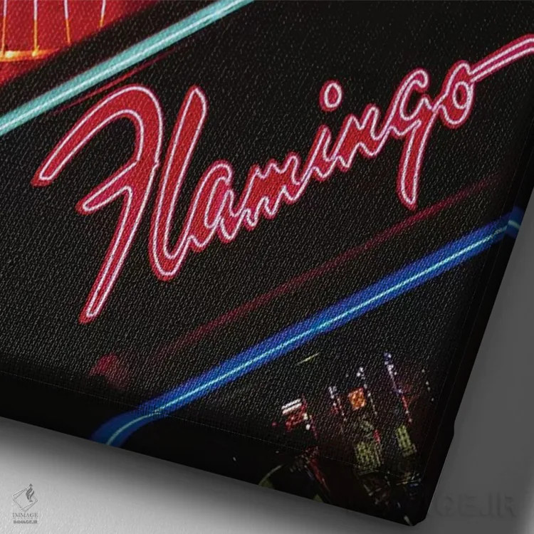 تابلو دکوراتیو Flamingo Las Vegas, Paradise, Clark County, Nevada, USA,ت… اثر والتر بیبیکوف - نمای نزدیک بافت بوم