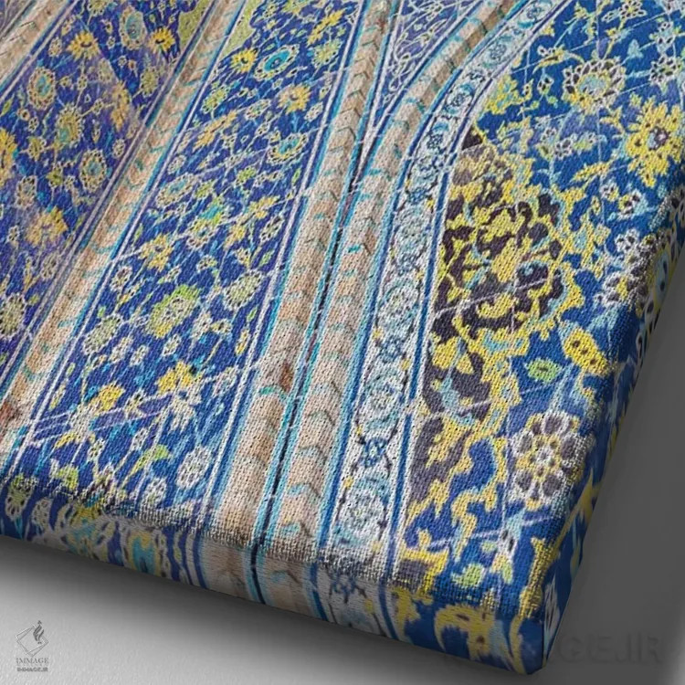 تابلو دکوراتیو Esfahan, Naqsh-E Jahan Imam Square, Royal Mosque, Interio… اثر والتر بیبیکوف - نمای نزدیک بافت بوم
