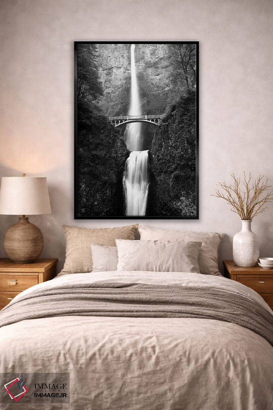 تابلو دکوراتیو Multnomah Falls, Columbia River Gorge, Oregon, USA,پل پیا… اثر والتر بیبیکوف - D2B