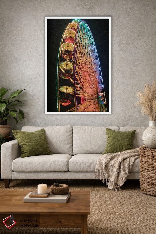 تابلو دکوراتیو Antwerp. Steenplein, Antwerp ferris wheel,بلژیک، آنتورپ.… اثر والتر بیبیکوف - D1W