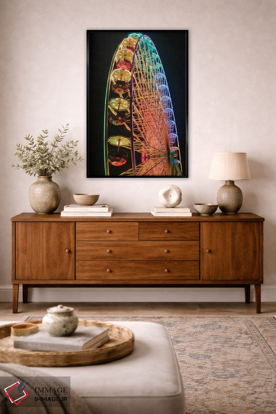 تابلو دکوراتیو Antwerp. Steenplein, Antwerp ferris wheel,بلژیک، آنتورپ.… اثر والتر بیبیکوف - D4B
