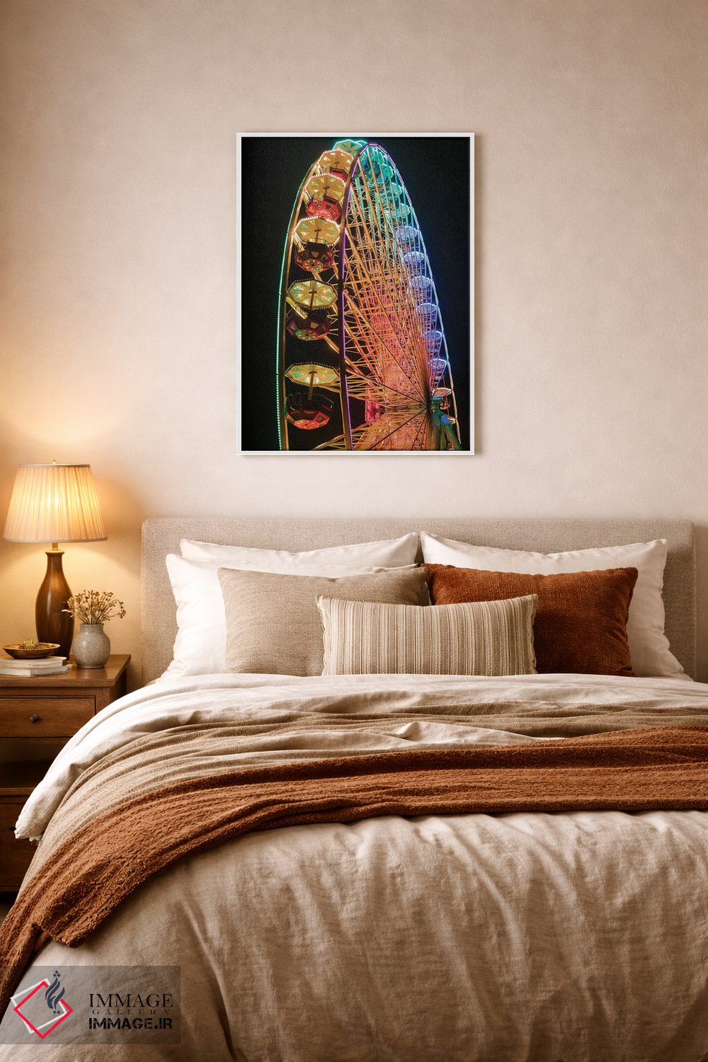 تابلو دکوراتیو Antwerp. Steenplein, Antwerp ferris wheel,بلژیک، آنتورپ.… اثر والتر بیبیکوف - D6W